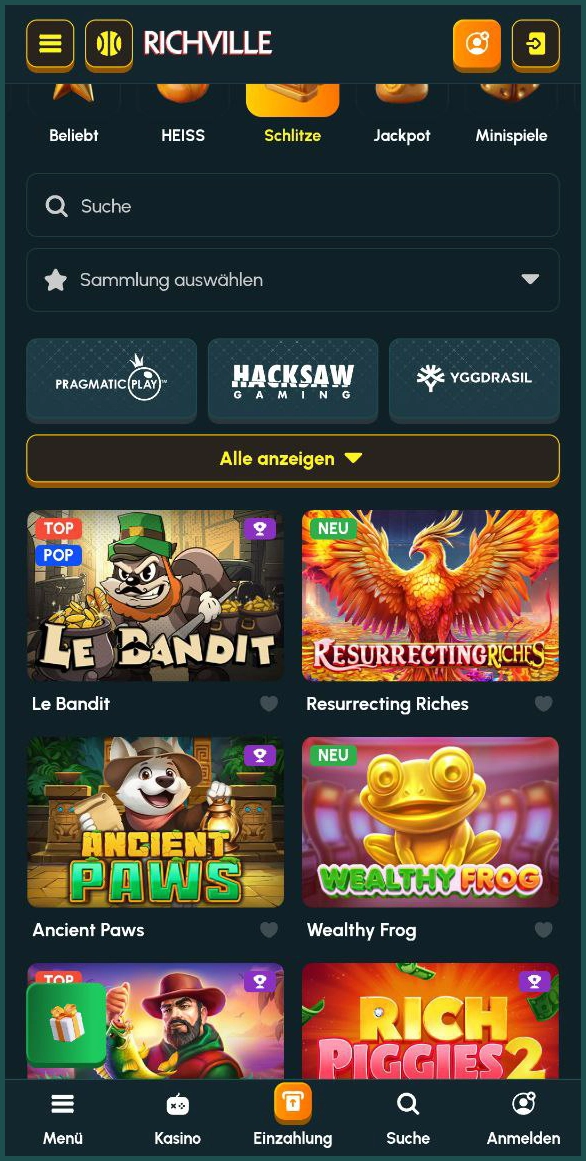 Alle Slots bei Richville