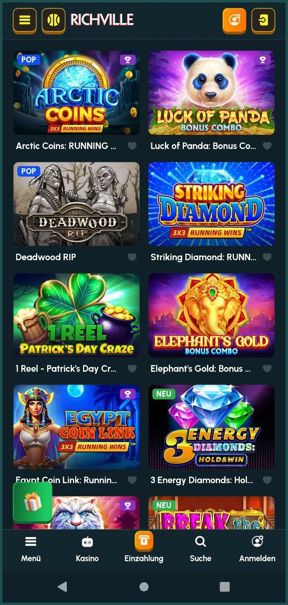 Hohe Gewinne mit den Jackpot-Slots von Richville Casino